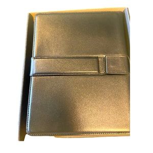 NIB new in box Sena handcrafted black leather apple iPad portfolio folio case